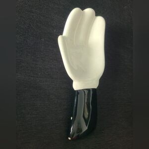 Mickey Mouse Gloved Hand Spoon Rest Utensil Holder Ceramic Disney Parks